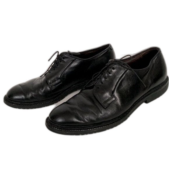 Allen Edmonds Black Leather Plain Toe Dress Shoe With Rubber Sole Size 11.5D - Picture 2 of 12